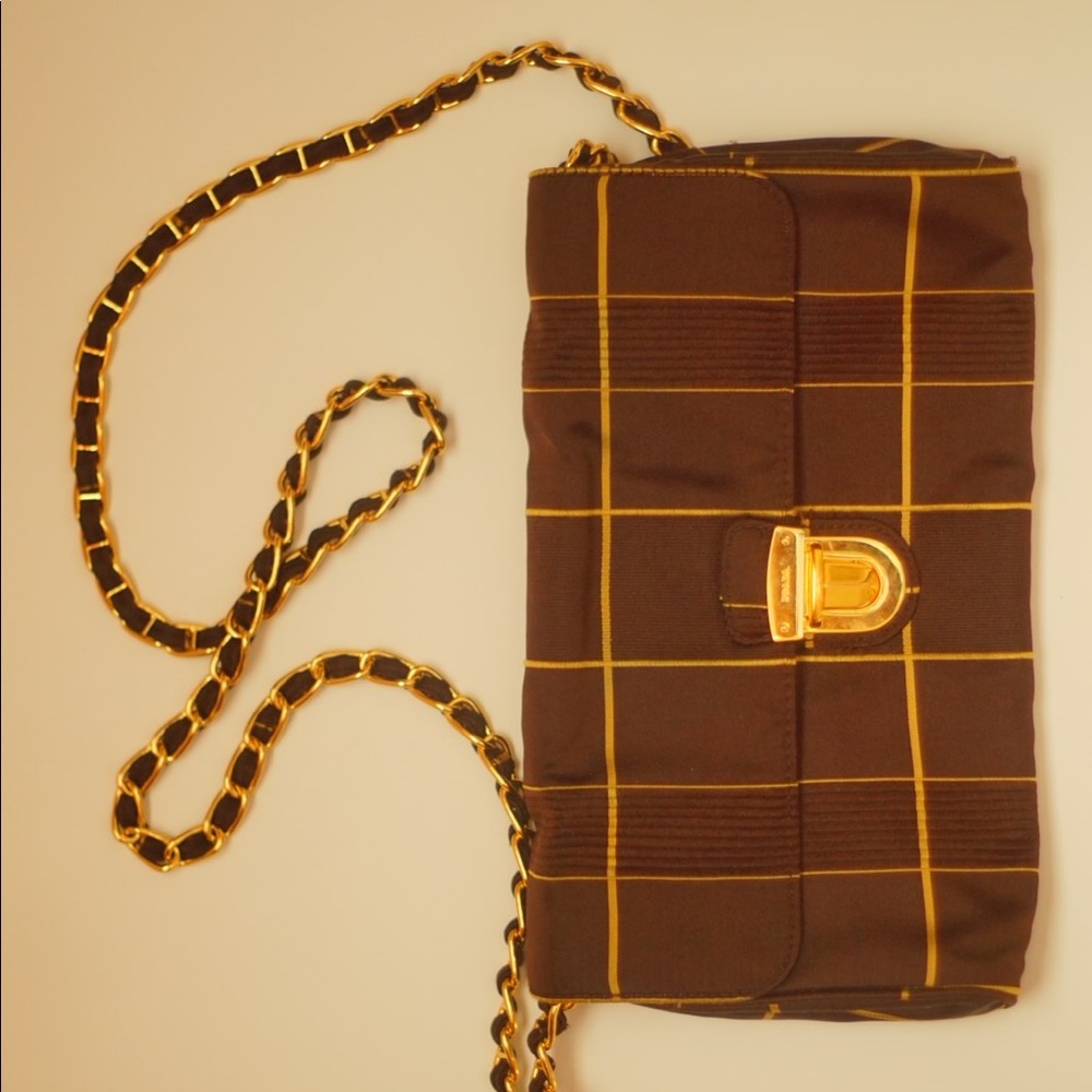 Prada Plaid Shoulder bag Authentic
